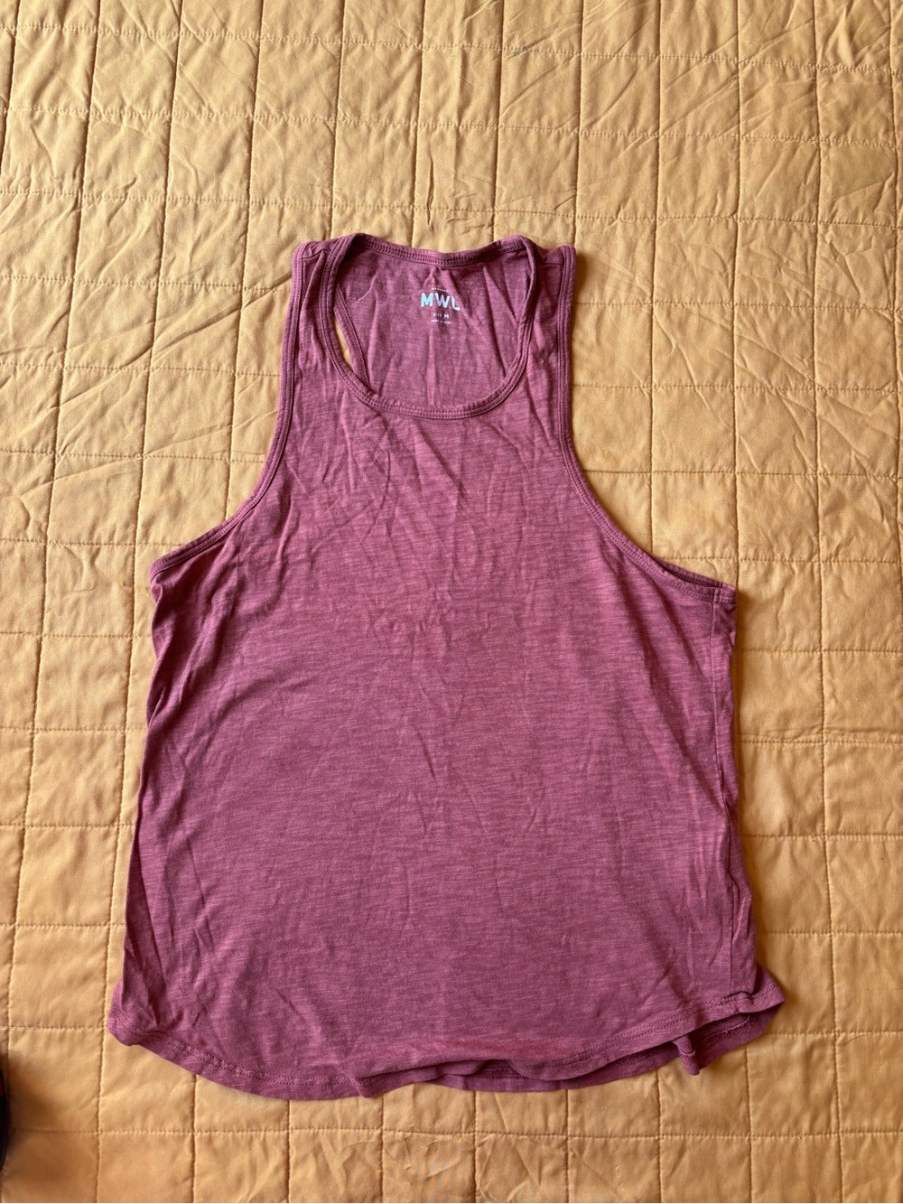 Madewell racerback tank medium in rust color